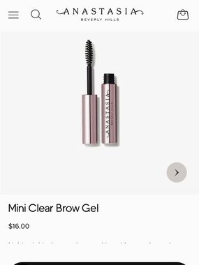Anastasia Beverly Hills Clear Brow Gel in Metallic Pink Tube